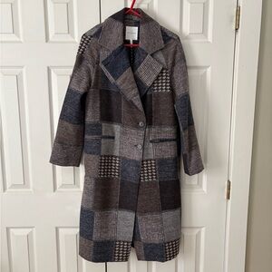 Avec Les Filles Walker Patchwork Longline Coat